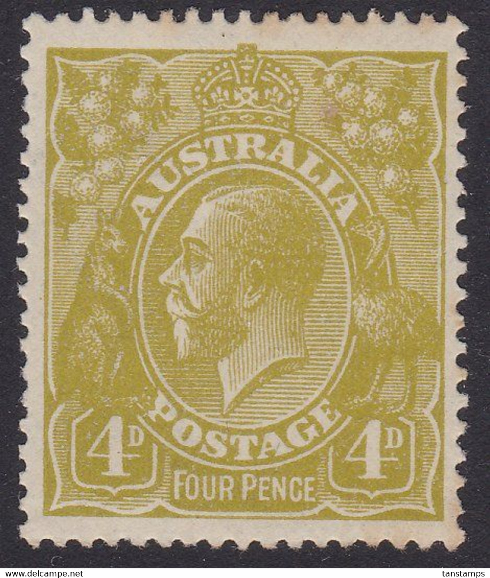 Australia 1924 KGV 4d Olive-green MH. SG 80a. - Nuovi