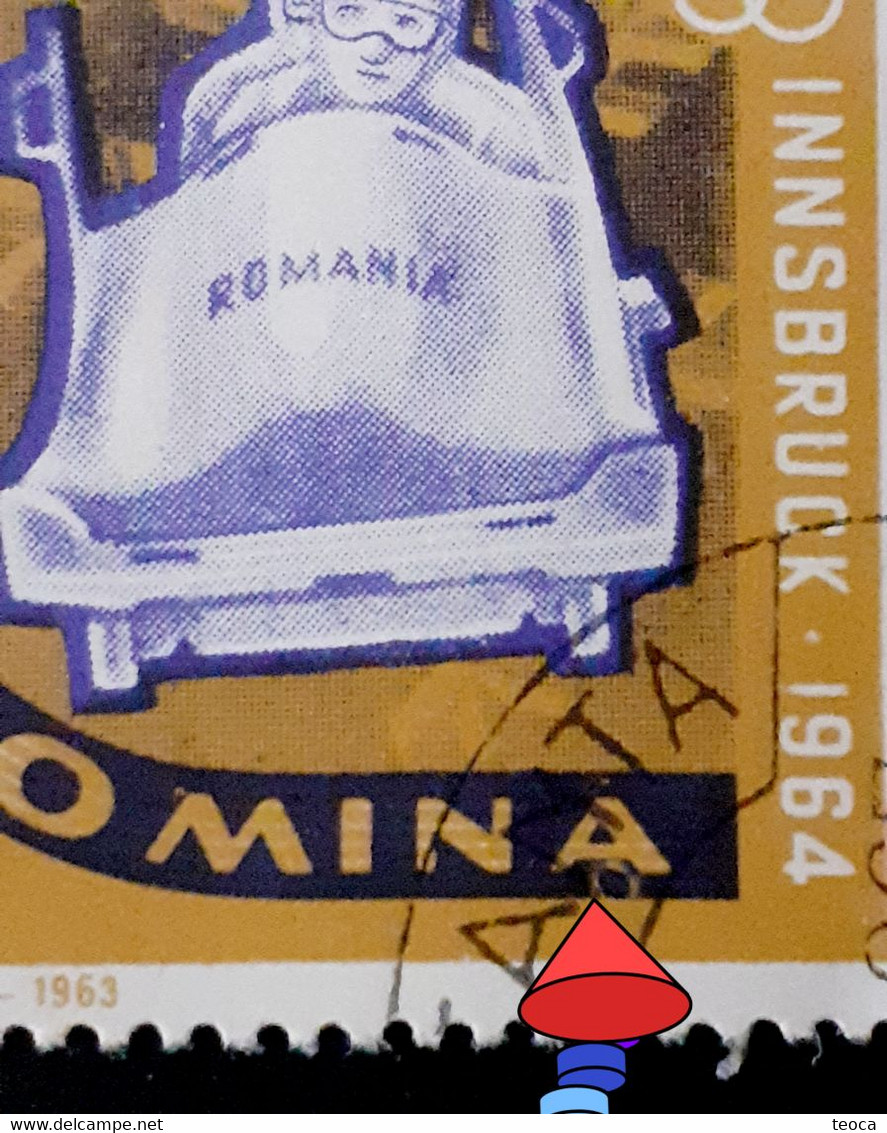 Errors Romania 1963 # Mi 2201 Printed In A Blank Circle Under The Letter "a" Romania Used - Plaatfouten En Curiosa