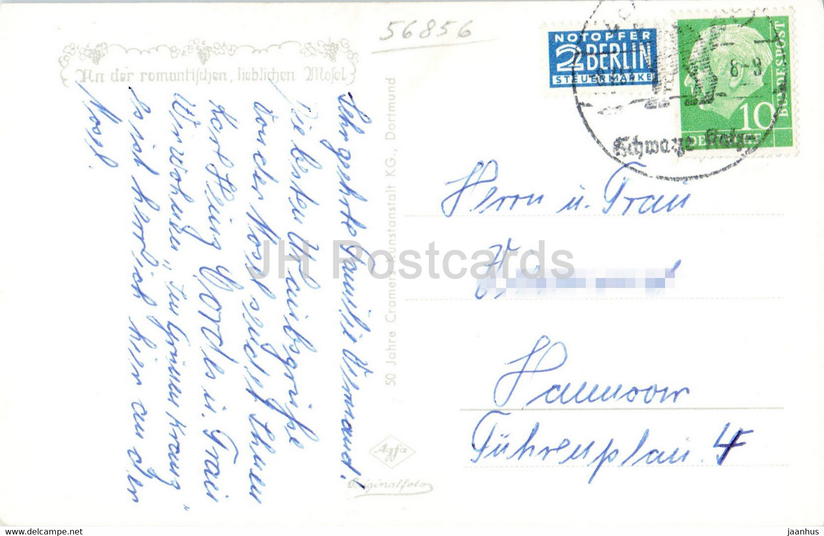Zell A D Mosel - Old Postcard - Germany - Used - Zell