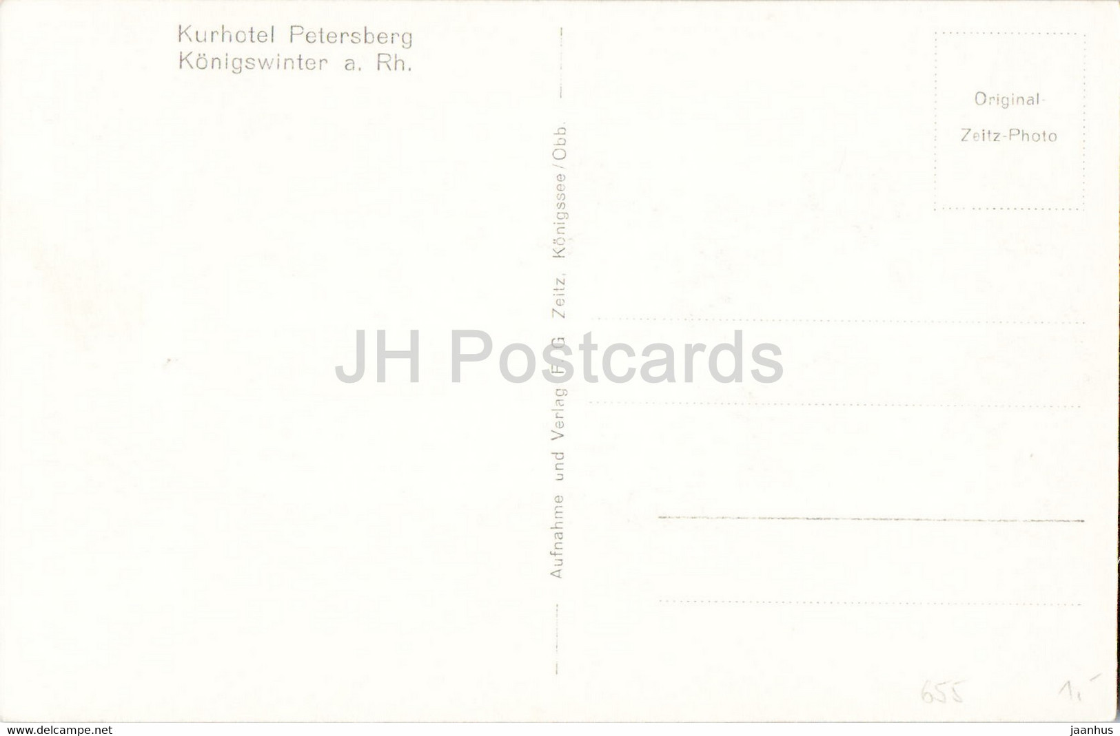 Kurhotel Petersberg - Konigswinter A Rh - Old Postcard - Germany - Unused - Petersberg