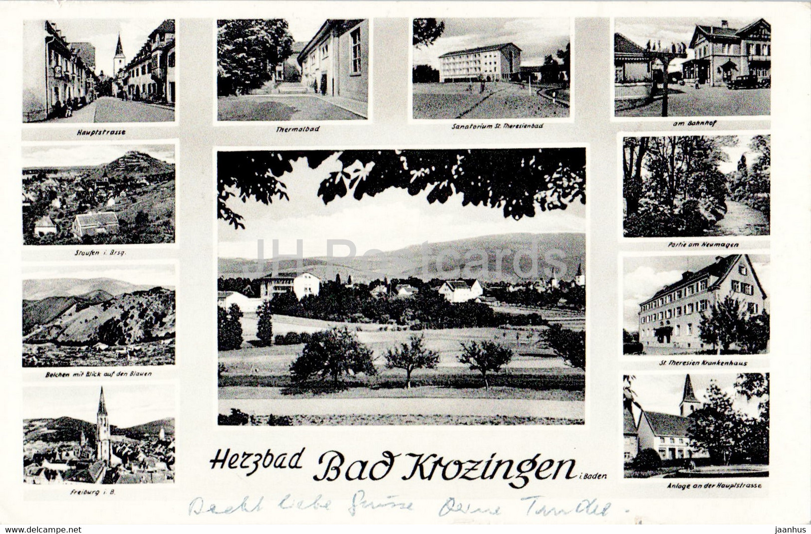 Herzbad Bad Krozingen - Old Postcard - 1958 - Germany - Used - Bad Krozingen