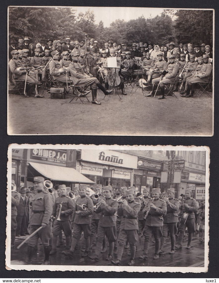 SERBIA  , Vrnjačka Banja  , MILITARY BAND , MUSIC  ,  TWO OLD  POSTCARDS - Serbie