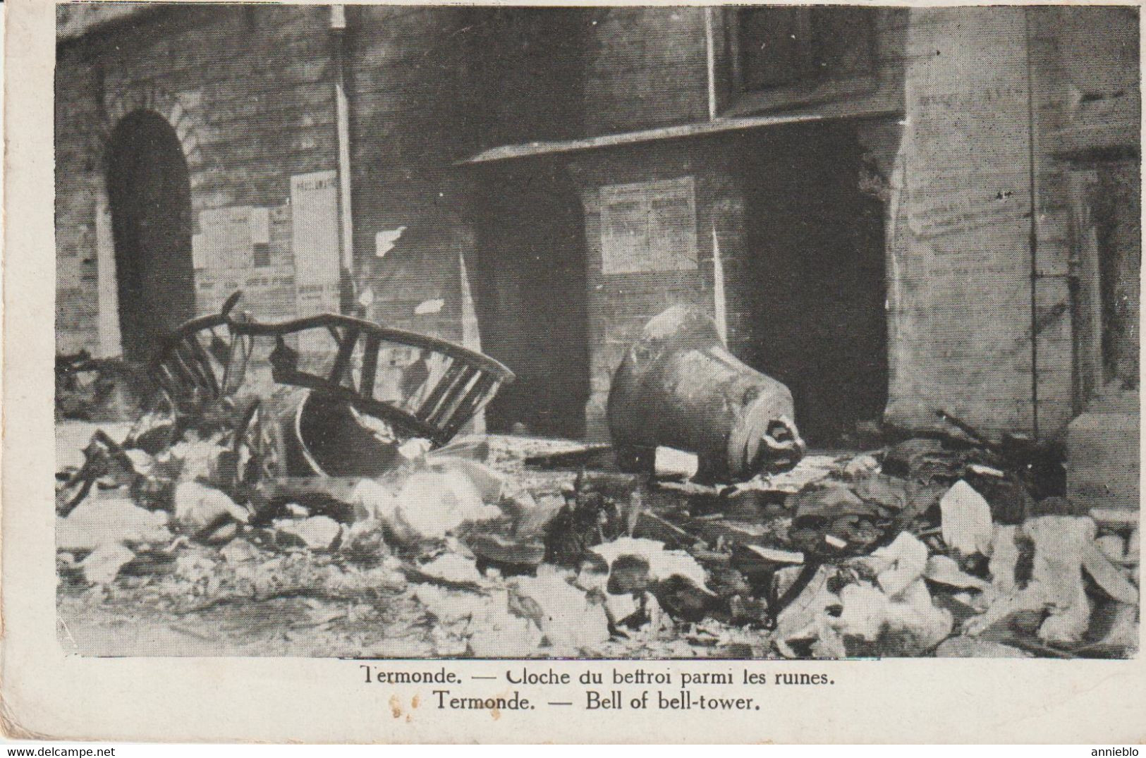 Dendermonde / Termonde - 1915 - Cloche Du Beffroi Parmi Les Ruines - *792* - Dendermonde
