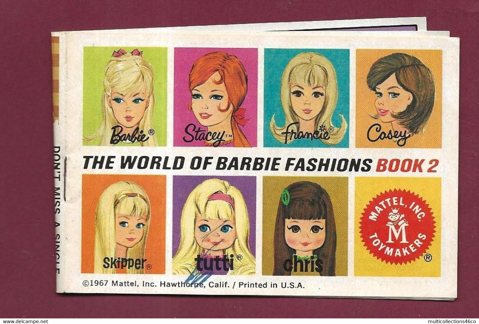 061221 - PUBLICITE COMMERCIALE ACCORDEON MATTEL Jeu Jouet Poupée BARBIE FASHIONS BOOK 2 1967 - Barbie