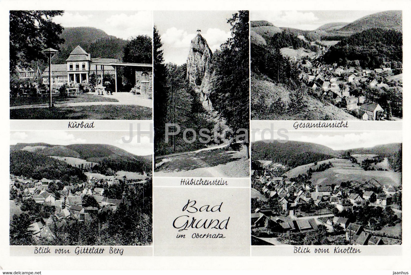 Bad Grund Im Oberharz - Kurbad - Gittelder Berg - Hubichenstein - Old Postcard - 1955 - Germany - Used - Bad Grund