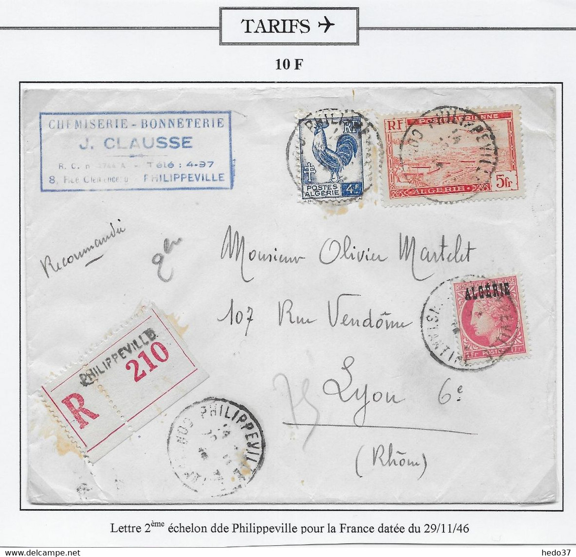 Algérie Poste Aérienne - Oblitérations - Lettre - Airmail