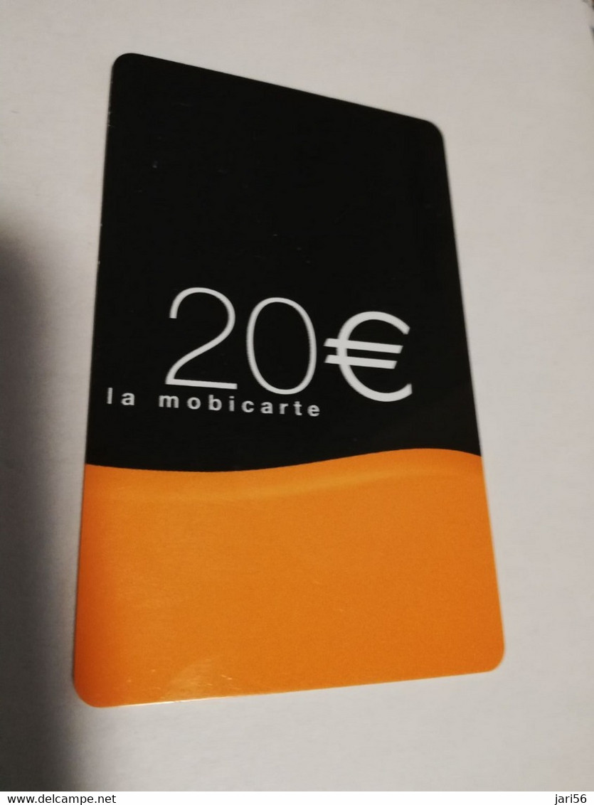FRANCE/FRANKRIJK   ORANGE € 20,-  LA MOBICARTE /RECHARGE    PREPAID  USED    ** 6625** - Mobicartes (GSM/SIM)