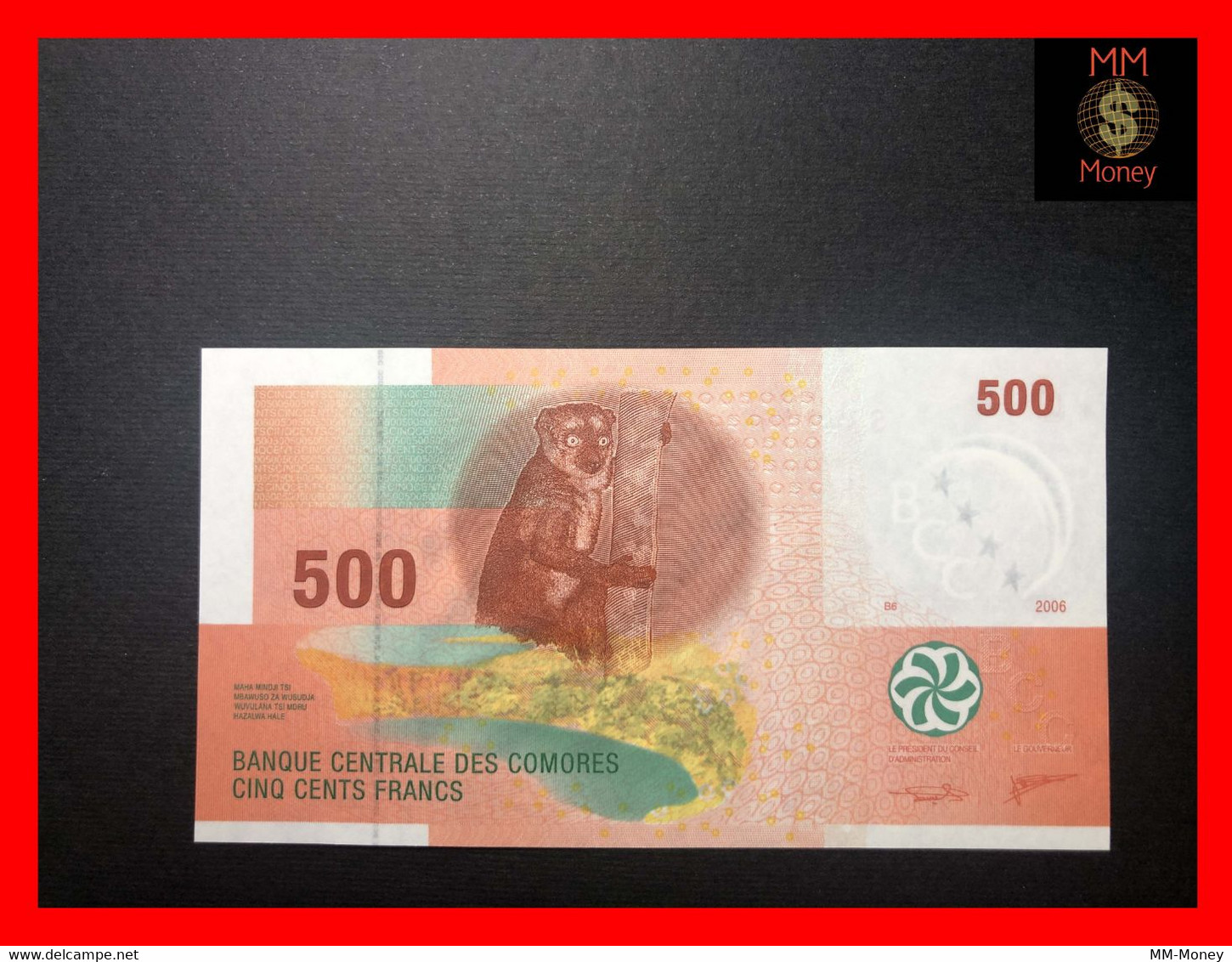 COMOROS  500 Francs 2021   P. 15  "sig. Imani - Rioux"   *hybrid*     UNC - Komoren