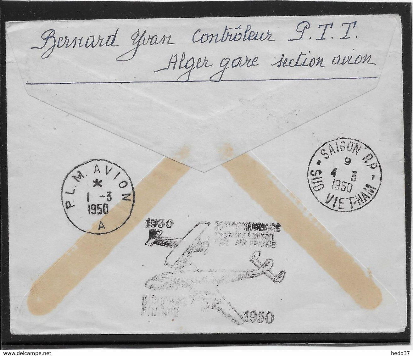 Algérie Poste Aérienne - Oblitérations - Lettre - Airmail