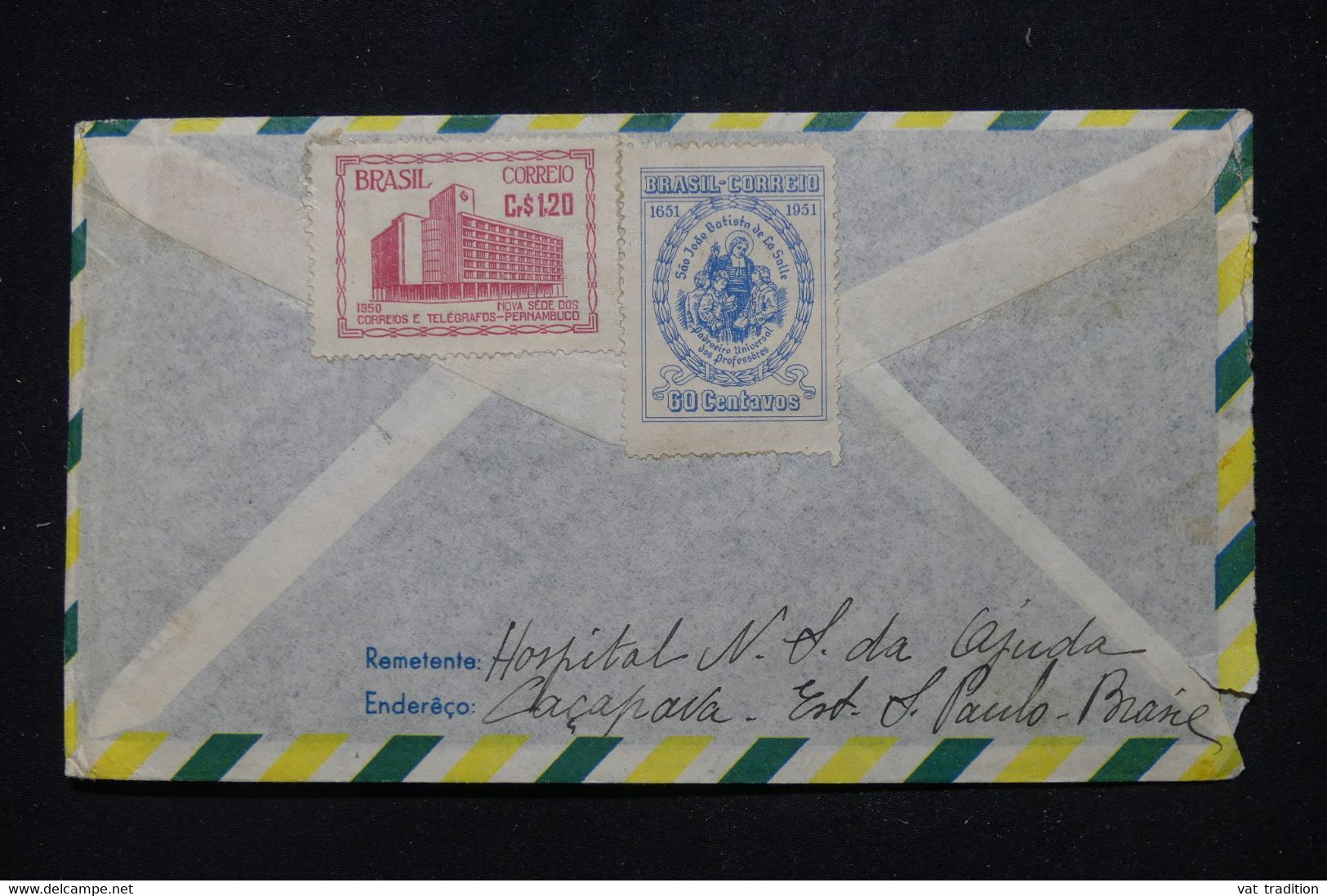 BRÉSIL - Enveloppe De Sao Paulo Par Avion Pour La France  - L 111884 - Cartas & Documentos