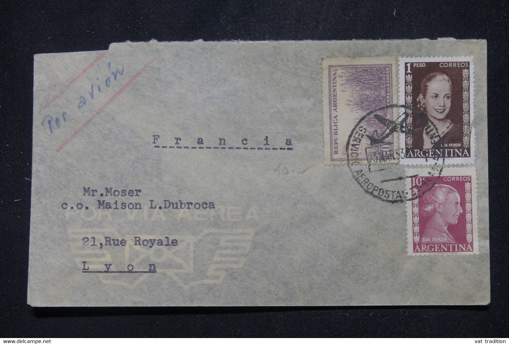 ARGENTINE - Enveloppe Commerciale De Buenos Aires Par Avion Pour La France En 1953 - L 111885 - Covers & Documents