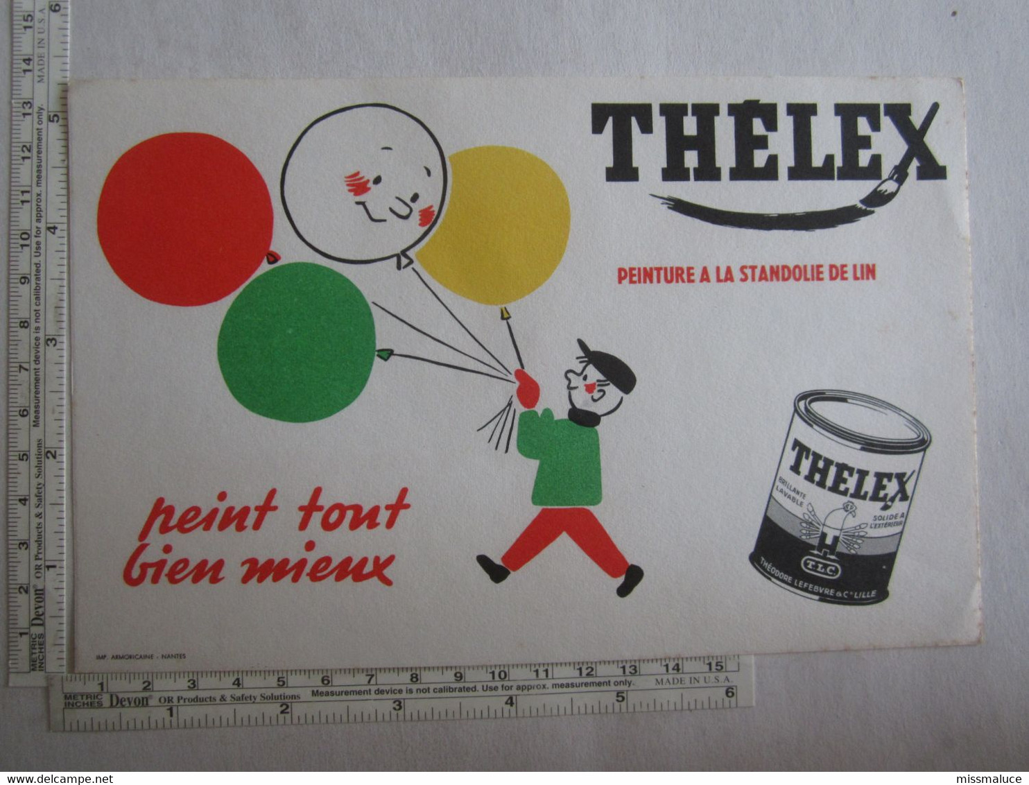 Vieux Papiers > Buvard Buvards Thelex Peint Tout Bien Mieux Peinture - Pinturas