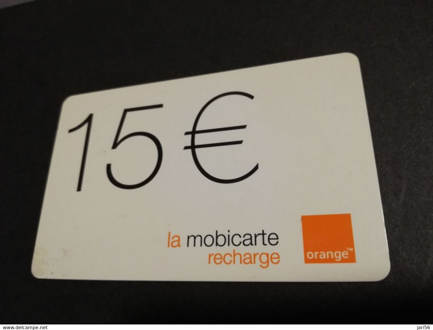 FRANCE/FRANKRIJK   ORANGE € 15- LA MOBICARTE /RECHARGE    PREPAID  USED    ** 6631** - Mobicartes (GSM/SIM)