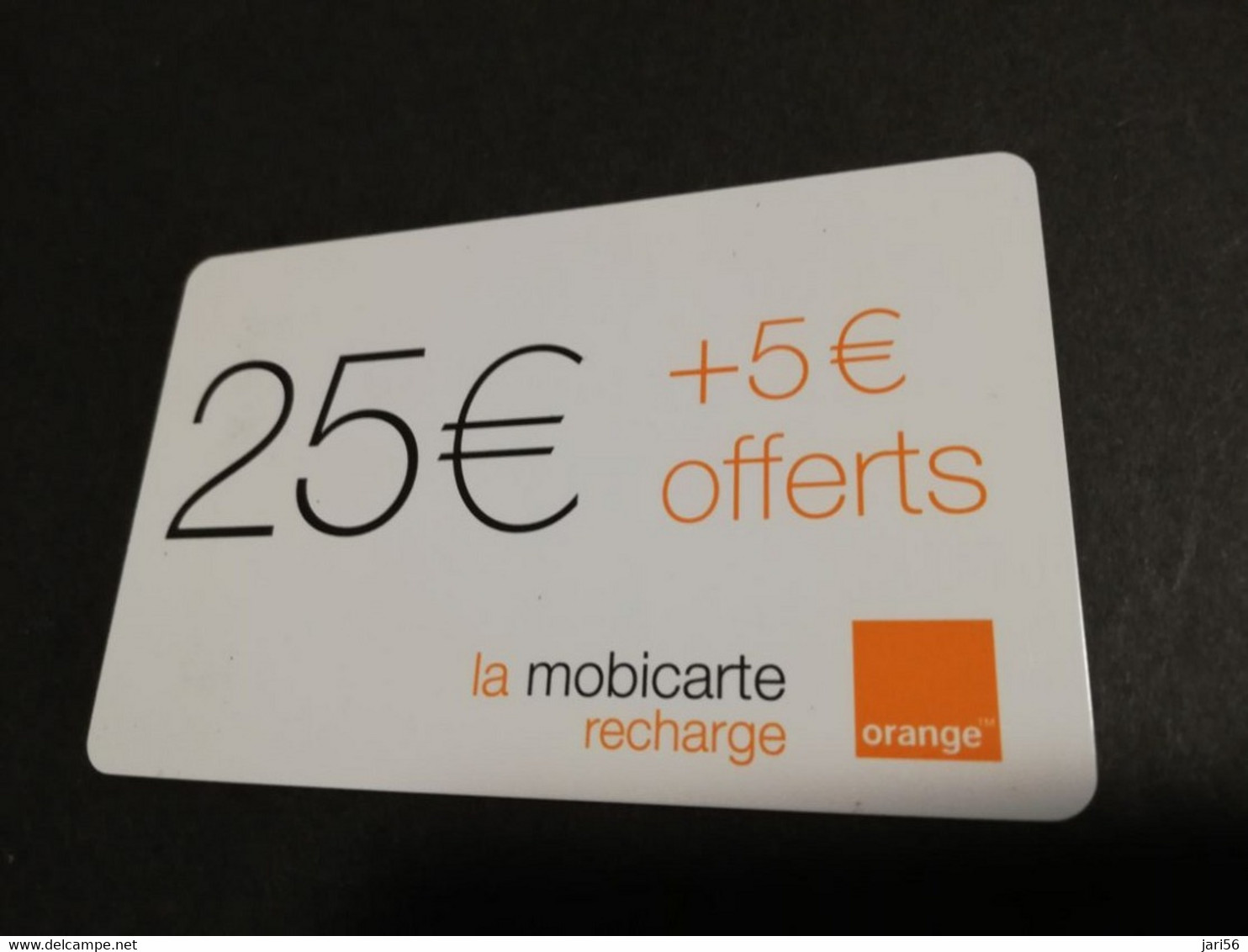 FRANCE/FRANKRIJK   ORANGE € 25- + € 5,- LA MOBICARTE /RECHARGE    PREPAID  USED    ** 6632** - Mobicartes: Móviles/SIM)