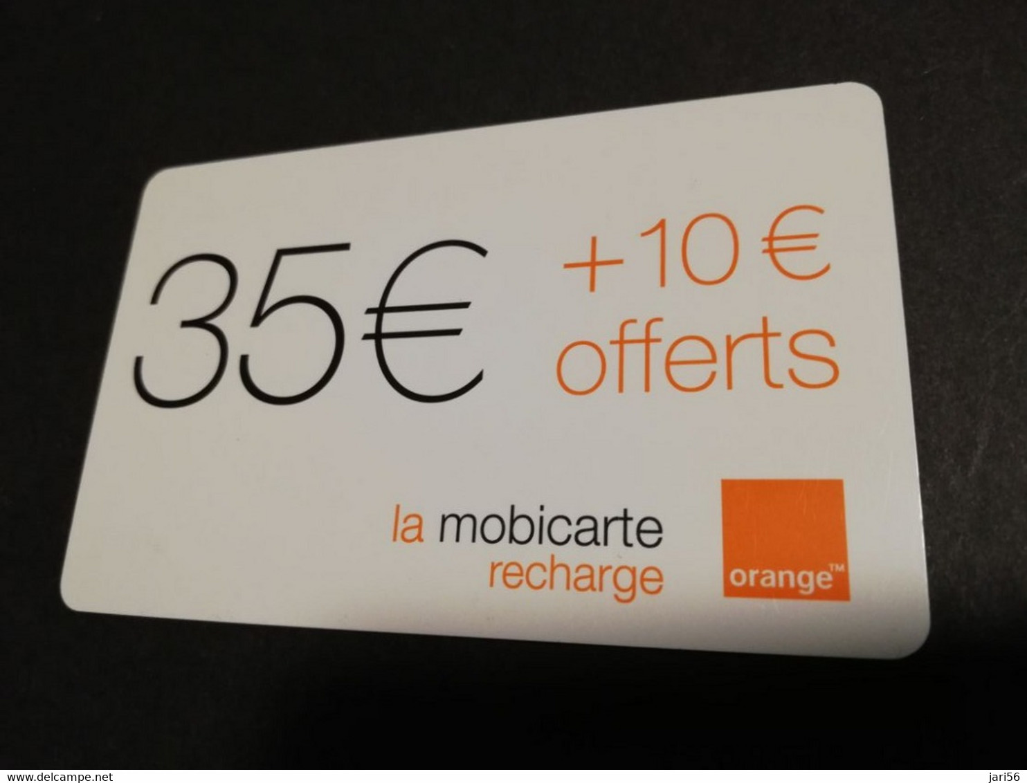 FRANCE/FRANKRIJK   ORANGE € 35- + € 10,- LA MOBICARTE /RECHARGE    PREPAID  USED    ** 6633** - Mobicartes (GSM/SIM)