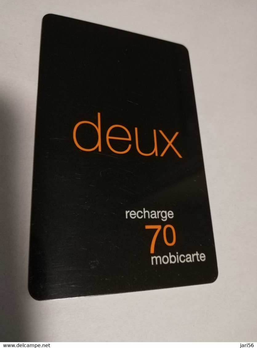 FRANCE/FRANKRIJK   ORANGE  70  FRANC / DEUX - LA MOBICARTE /RECHARGE    PREPAID  USED    ** 6639** - Nachladekarten (Handy/SIM)