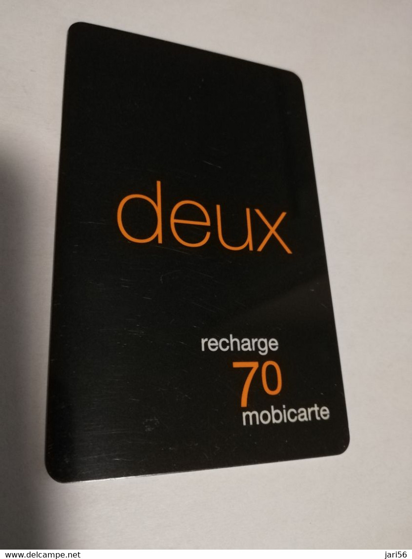 FRANCE/FRANKRIJK   ORANGE  70  FRANC / DEUX - LA MOBICARTE /RECHARGE    PREPAID  USED    ** 6639** - Mobicartes (GSM/SIM)