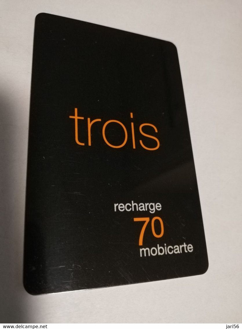 FRANCE/FRANKRIJK   ORANGE  70  FRANC / TROIS  - LA MOBICARTE /RECHARGE    PREPAID  USED    ** 6640** - Mobicartes (GSM/SIM)