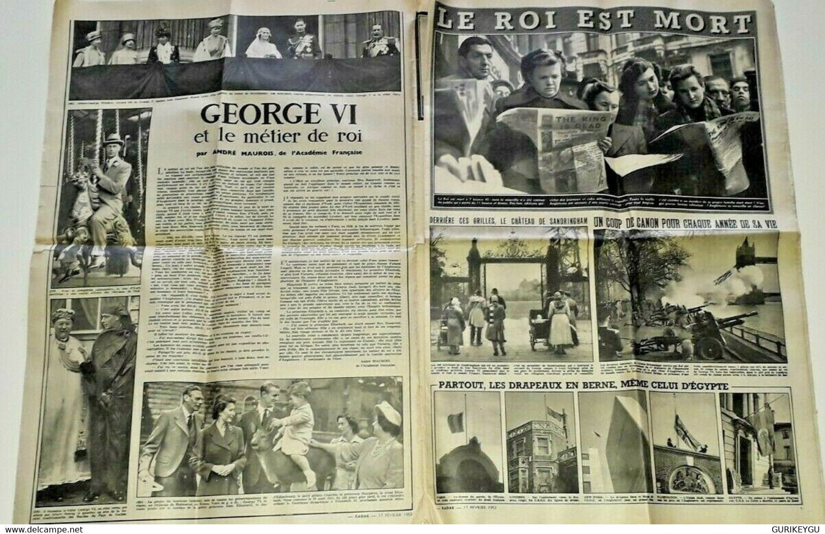 RADAR N°158 Du 17/02/1952 MORT DU ROI GEORGE VI - Reine ELIZABETH AU KENYA - Lug & Semic