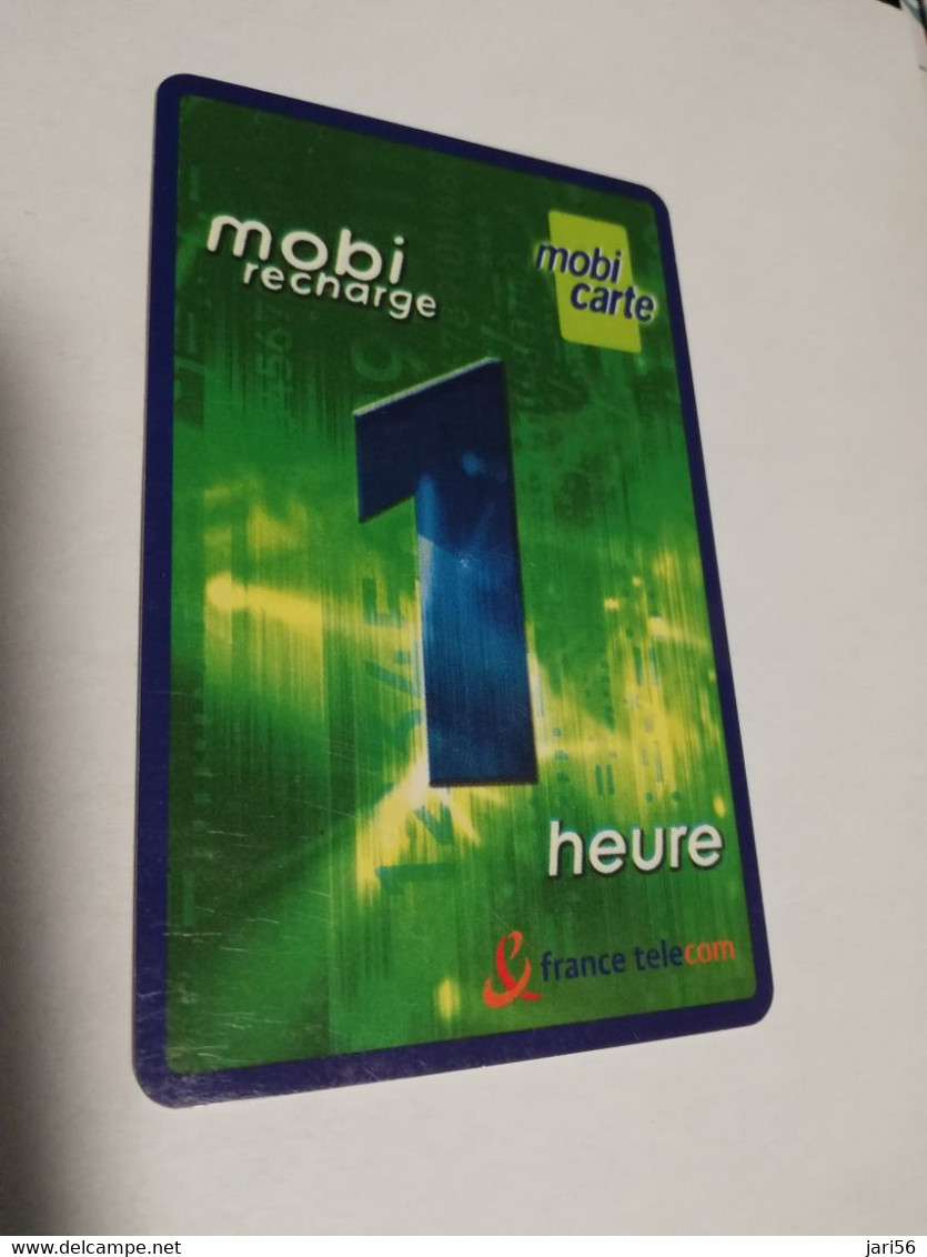 FRANCE/FRANKRIJK  Mobi Recharge  1 HEUR    PREPAID  USED    ** 6643** - Mobicartes: Móviles/SIM)