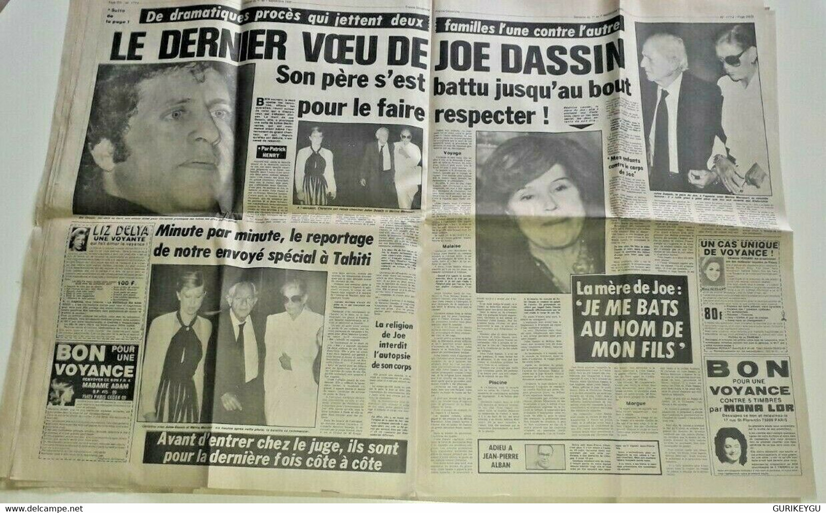 France Dimanche N° 1774 JOE DASSIN Amour Brisé Drôles De Dames DUBOUT 1980 - Lug & Semic