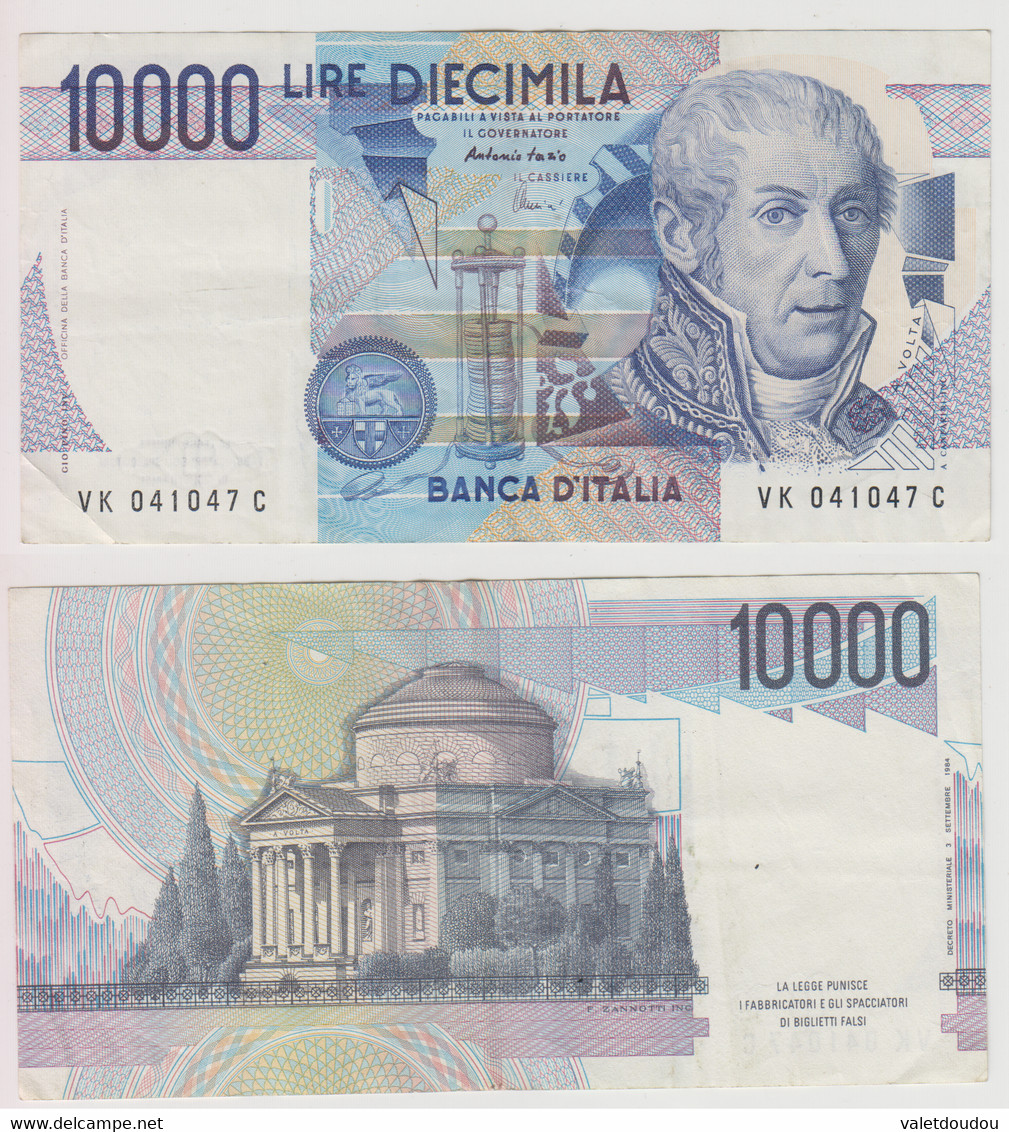 ITALIE Lot 4 Billets : 10 000 X 2 :1984, 5000 X 1: 1985, 1000 X1 :1982 - 10000 Lire