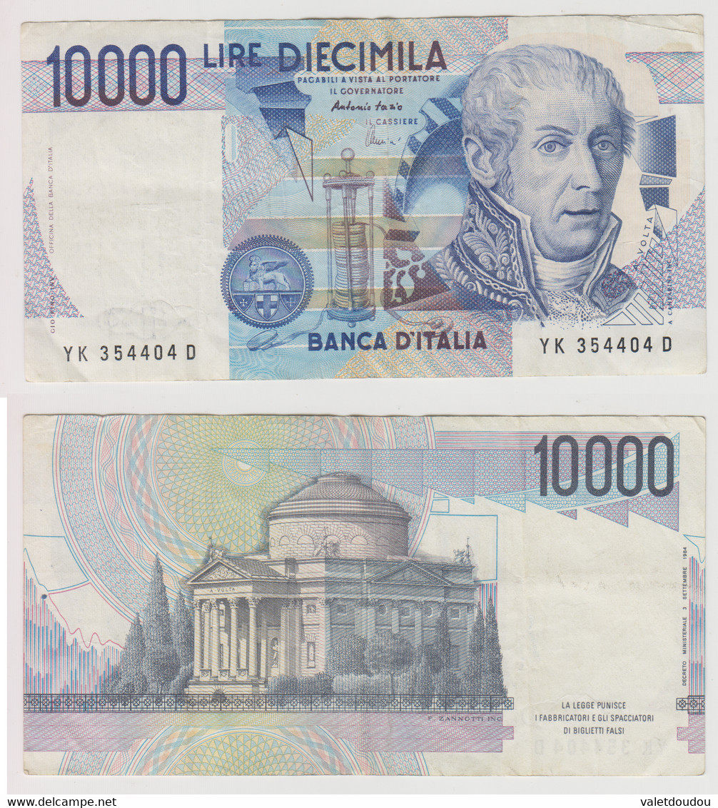 ITALIE Lot 4 Billets : 10 000 X 2 :1984, 5000 X 1: 1985, 1000 X1 :1982 - 10000 Lire