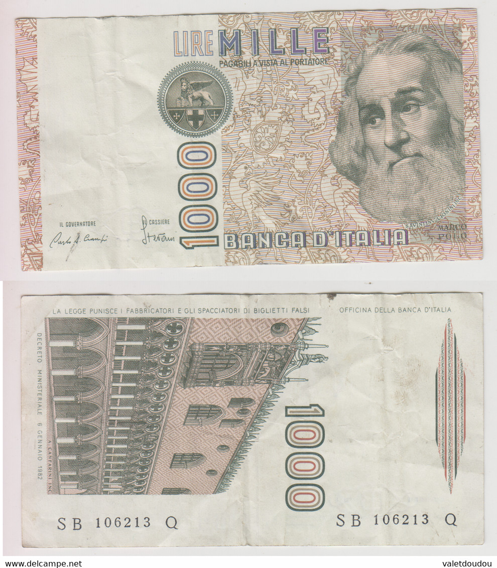 ITALIE Lot 4 Billets : 10 000 X 2 :1984, 5000 X 1: 1985, 1000 X1 :1982 - 10.000 Lire