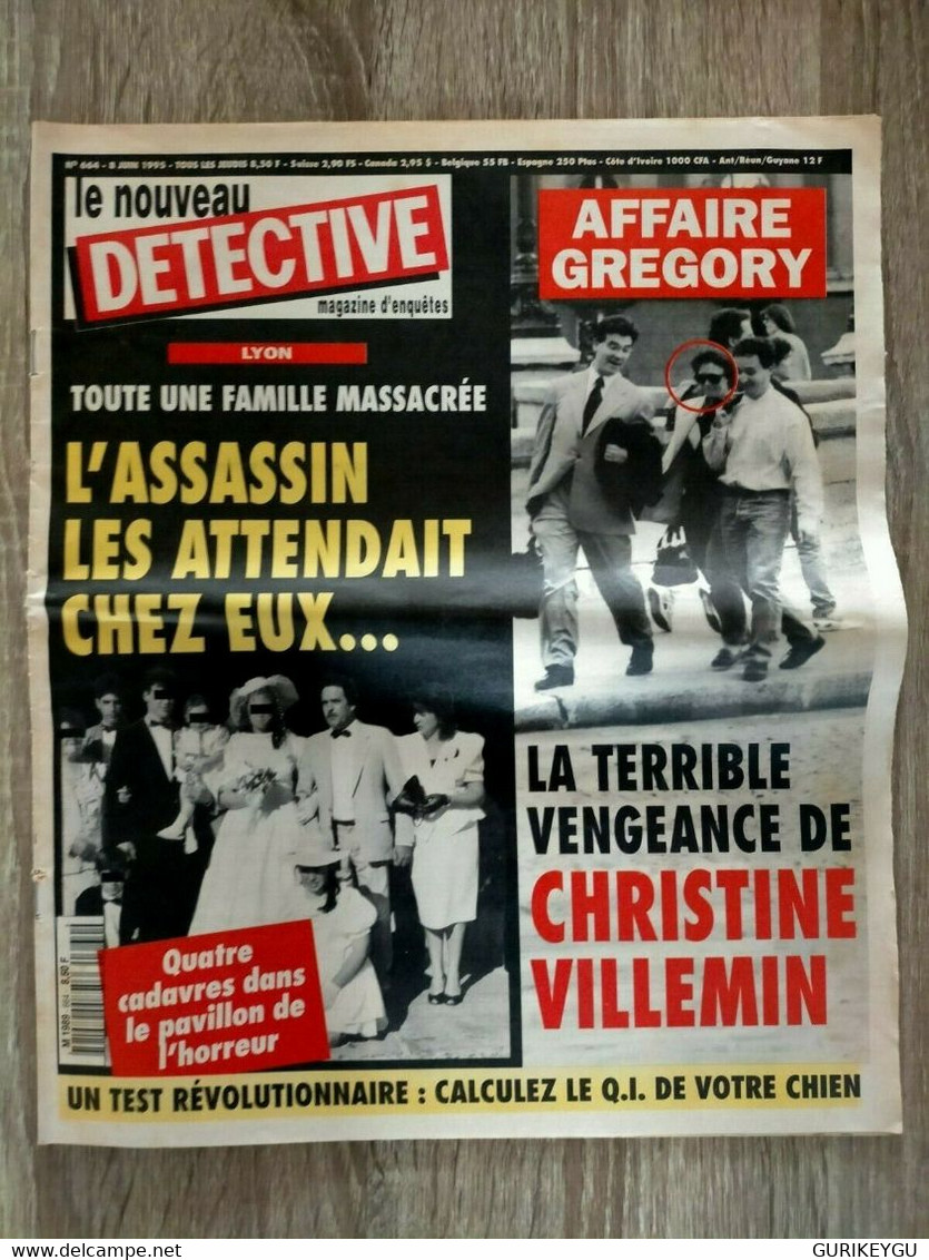 Le Nouveau Detective 664 Affaire GREGORY Christine Villemein Vengeance 8/6/1995 - Lug & Semic