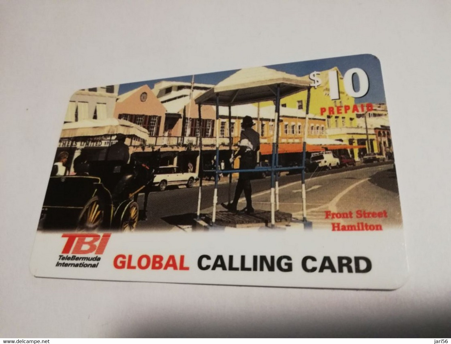 BERMUDA  $10,-  BERMUDA  TB1 GLOBAL  STREET SCENE      PREPAID CARD  Fine USED  **6656** - Bermude