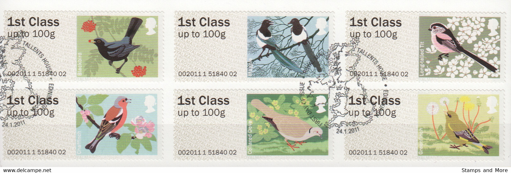 Great Britain Automatenmarken 2011 Mi 9-14 Canceled BIRDS - Post & Go (distributeurs)