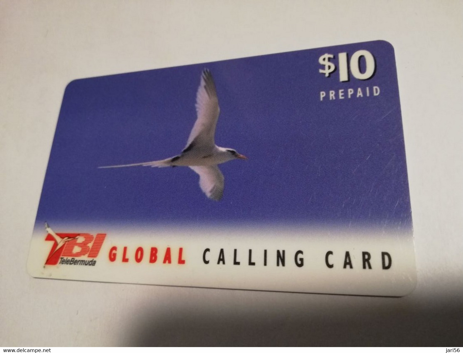 BERMUDA  $10,-  BERMUDA  TB1 GLOBAL  BIRD  SEAGUL       PREPAID CARD  Fine USED  **6658** - Bermudas