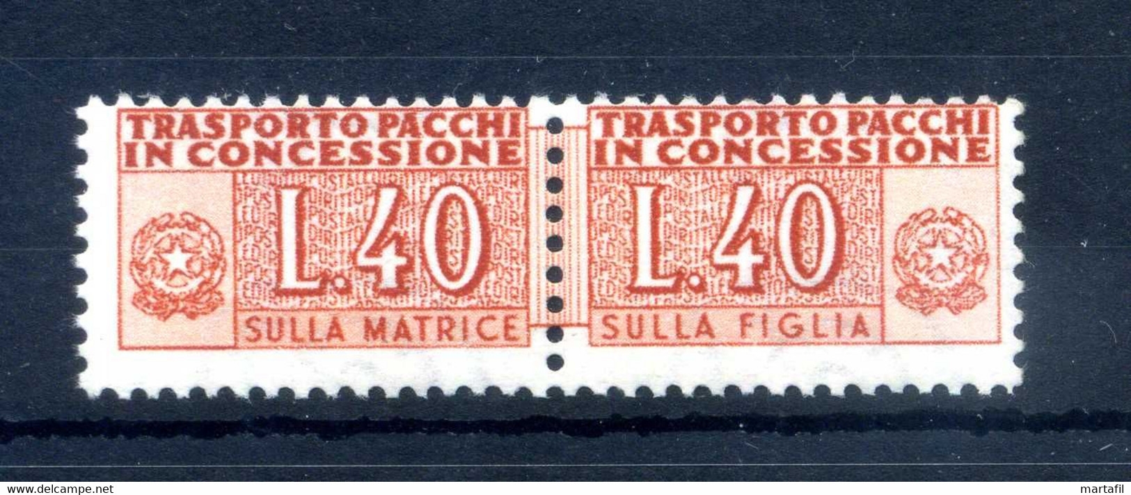 1953 REP. IT. PACCHI CONCESSIONE N.1 MNH ** RUOTA ALATA - Pacchi In Concessione