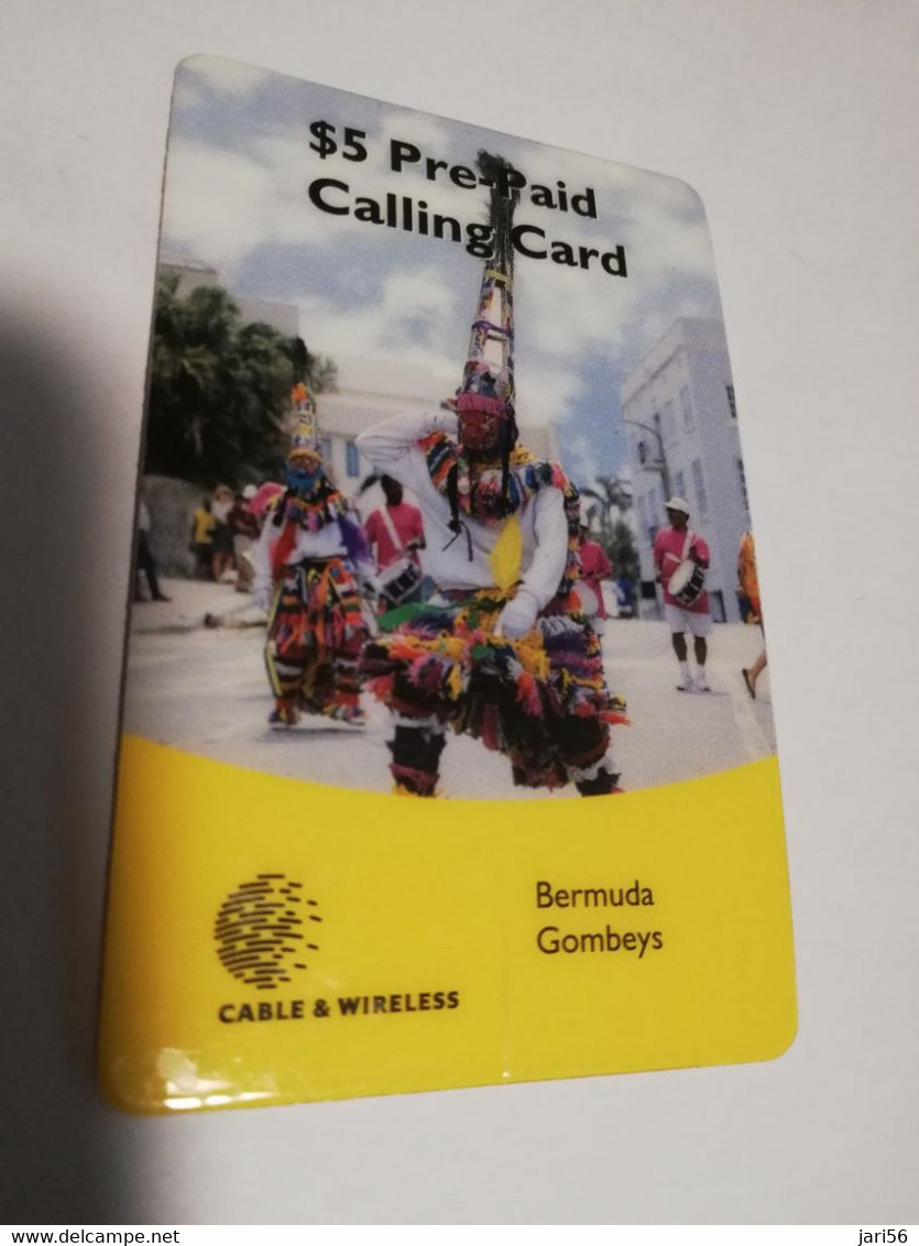 BERMUDA  $5,-   BERMUDA    GOMBEYS   C&W    PREPAID CARD  Fine USED  **6665** - Bermudas