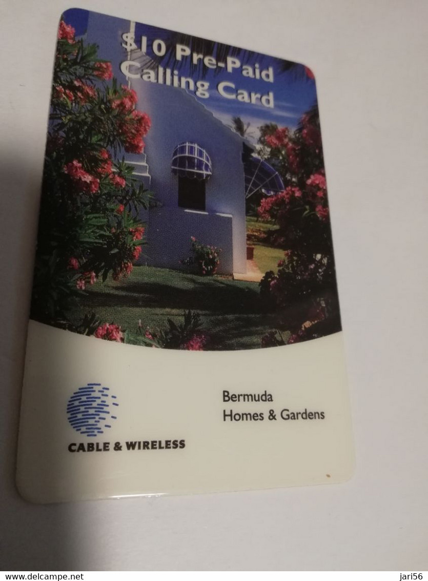 BERMUDA  $10,-   BERMUDA   HOMES & GARDENS   C&W    PREPAID CARD  Fine USED  **6666** - Bermudas