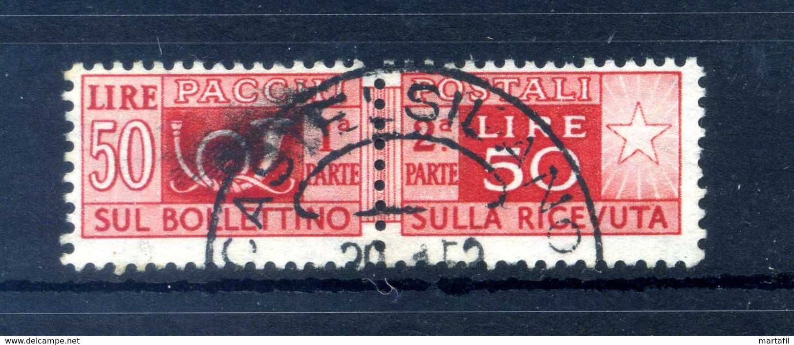 1946-51 REP. IT. 50lire PACCHI POSTALI N.76 USATO - Postal Parcels