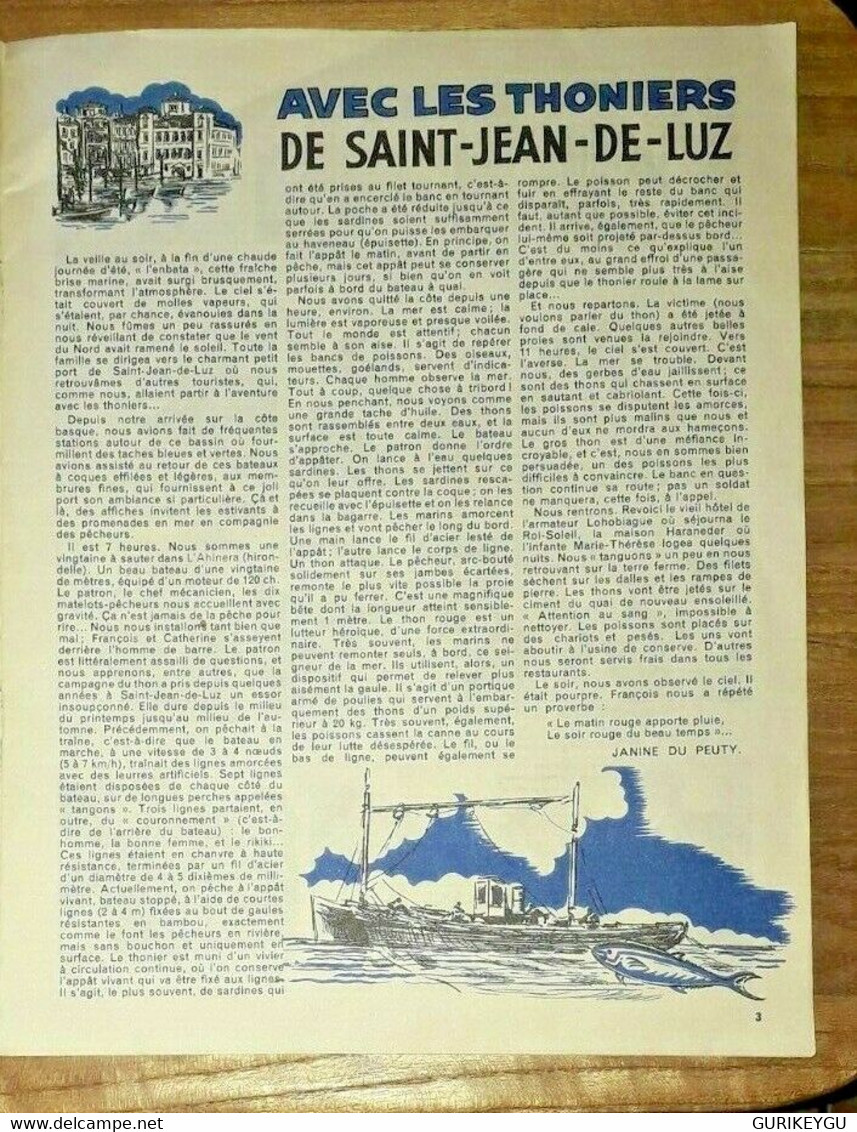 TOTAL Journal N° 3 Chasseur Sous Marin 08/1958 Thoniers De SAINT JEAN De  LUZ - Lug & Semic