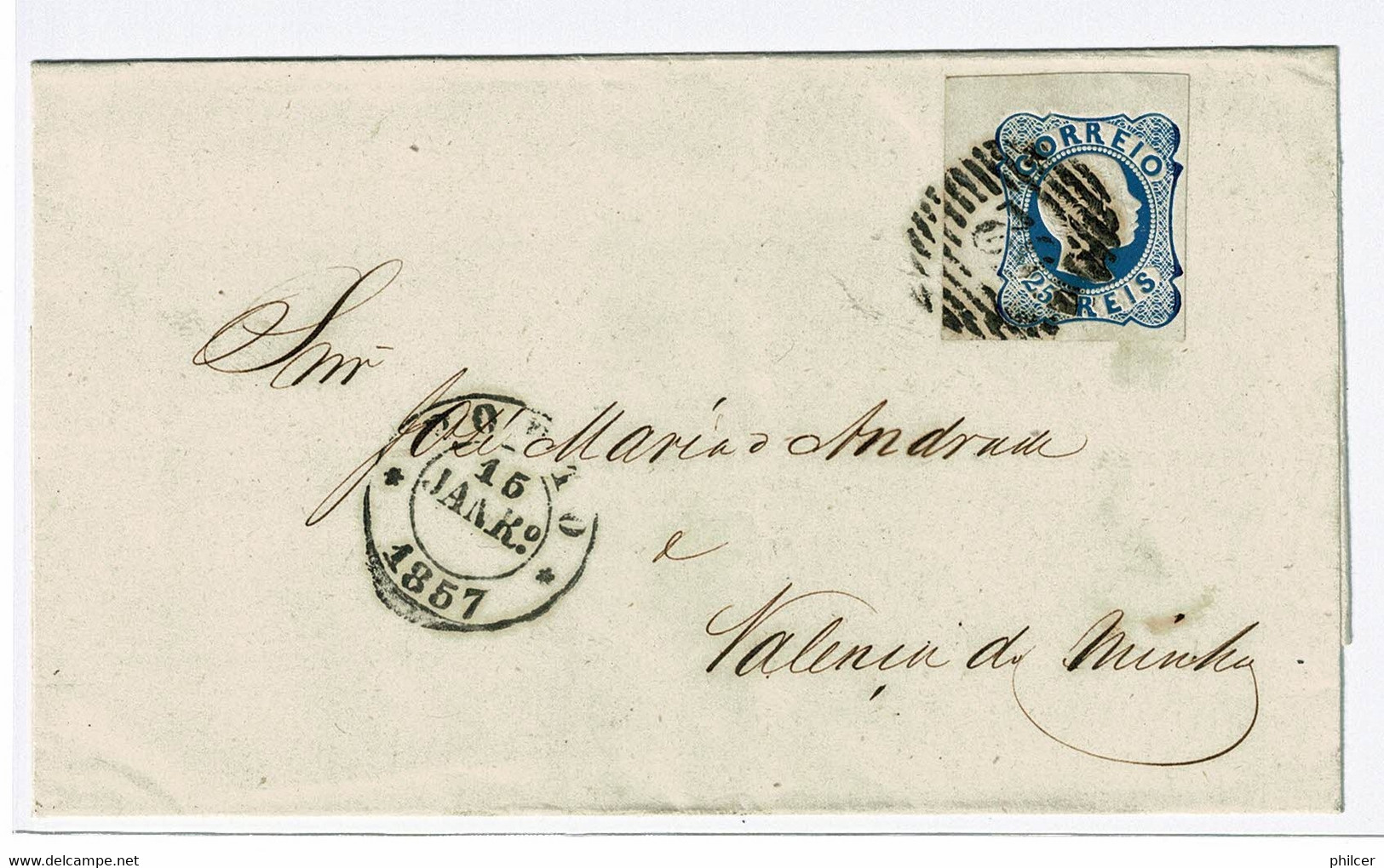 Portugal, 1857, # 12, Porto-Valença - Covers & Documents