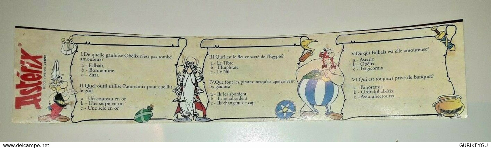 Jeux Fiche Papier Questions Réponses Astérix Obélix 2001 UDERZO GOSCINNY TTBE - Iznogoud