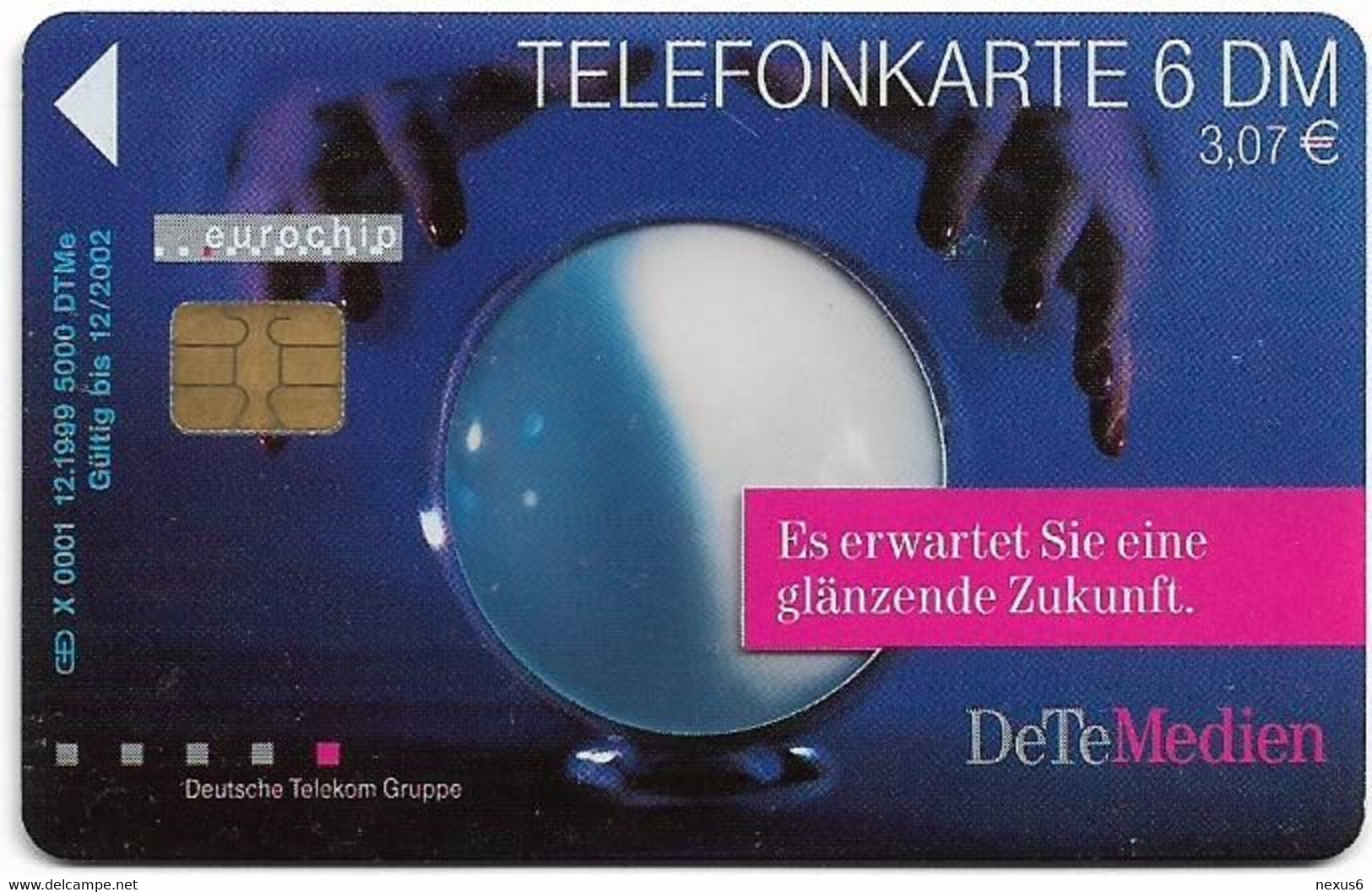 Germany - X 01 - DeTeMedien - Glänzende Zukunft (Transparent Magic Ball), 12.1999, 6DM, 5.000ex, Used - X-Series: Werbeserie Mit Eigenwerbung Der Dt. Postreklame GmbH