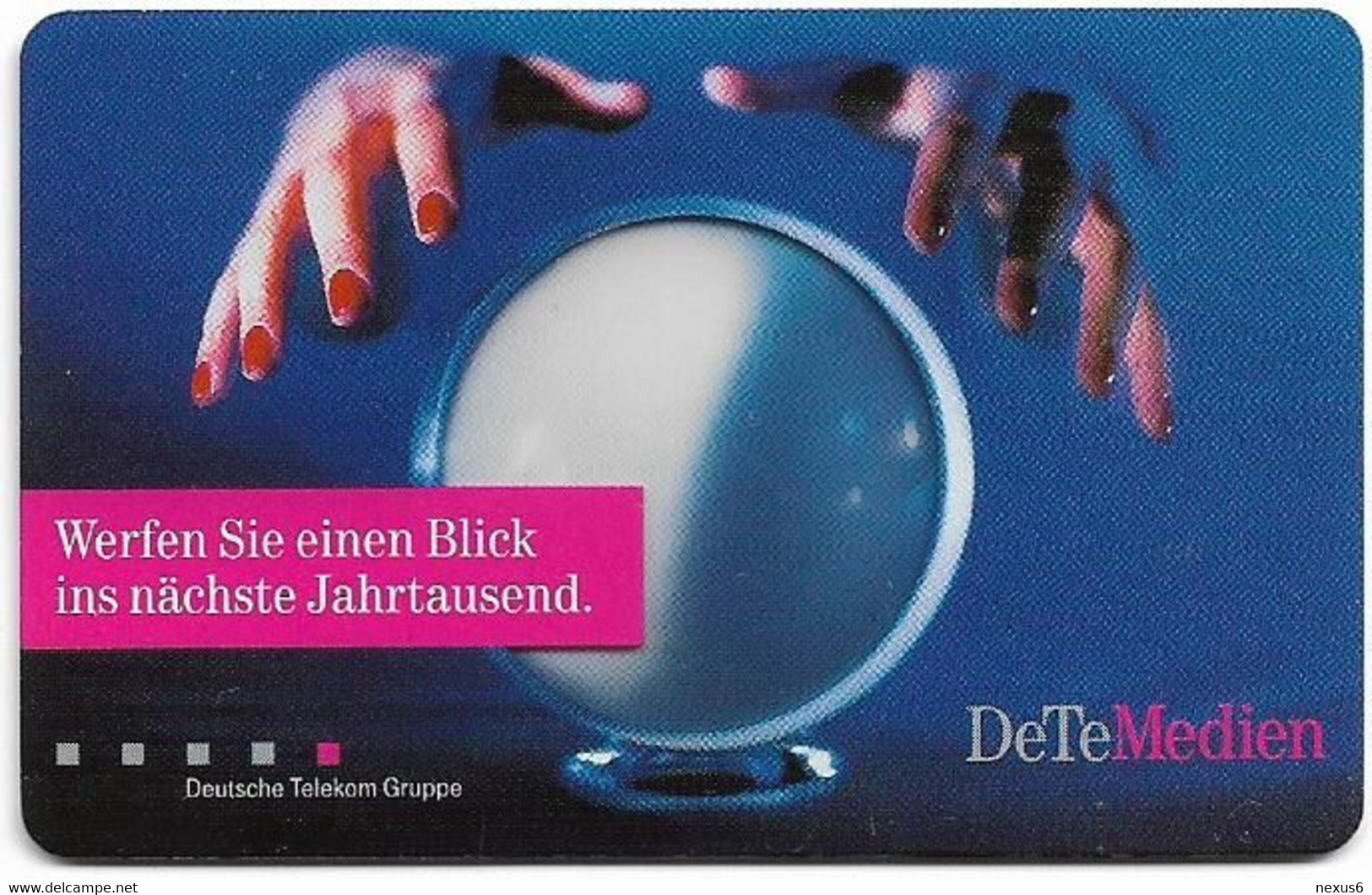 Germany - X 01 - DeTeMedien - Glänzende Zukunft (Transparent Magic Ball), 12.1999, 6DM, 5.000ex, Used - X-Series: Werbeserie Mit Eigenwerbung Der Dt. Postreklame GmbH