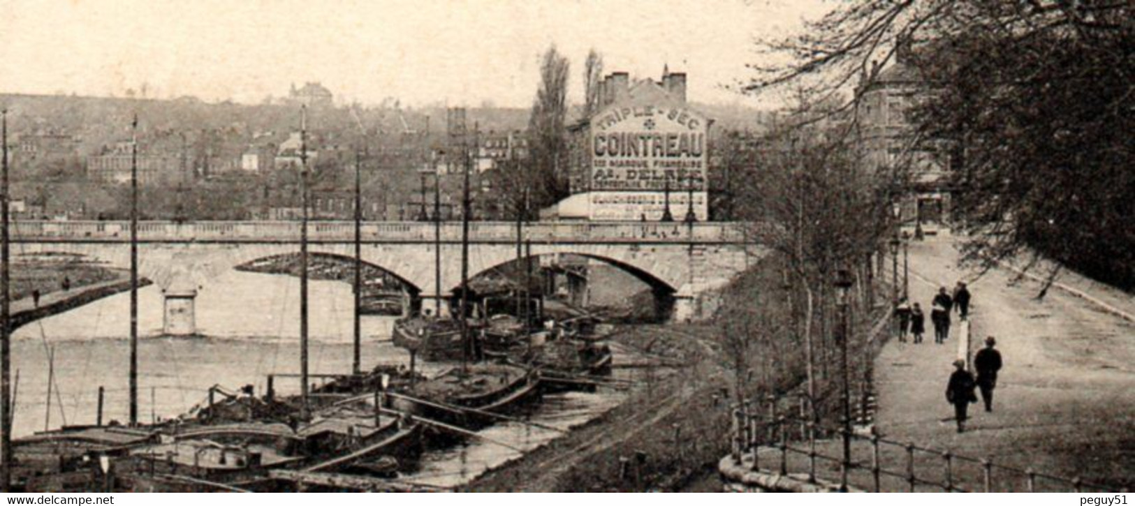 Namur. Pont De Salzines Sur La Sambre. Péniches. Feldpost Bataillon Namur - 6. Kompanie. Mars 1915 - Namen