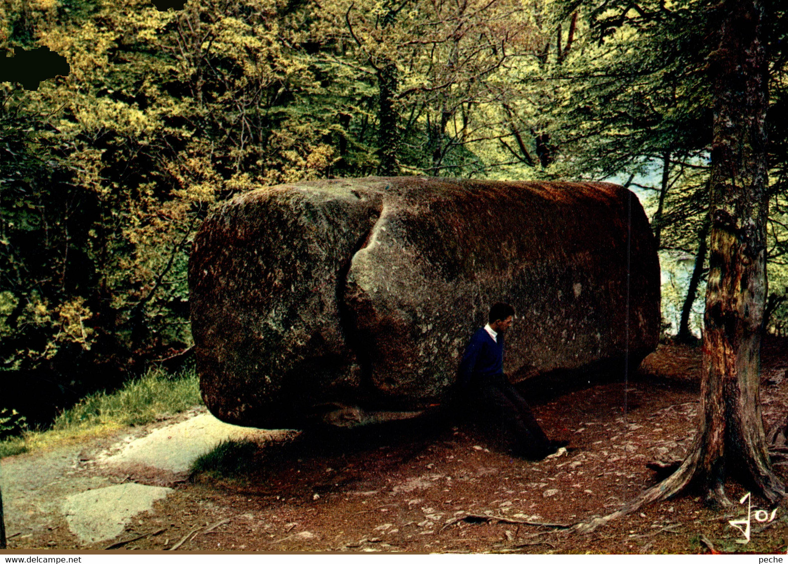 N°89335 GF -cpsm Huelgoat -la Roche Tremblante -pierre Divinatoire- - Dolmen & Menhirs