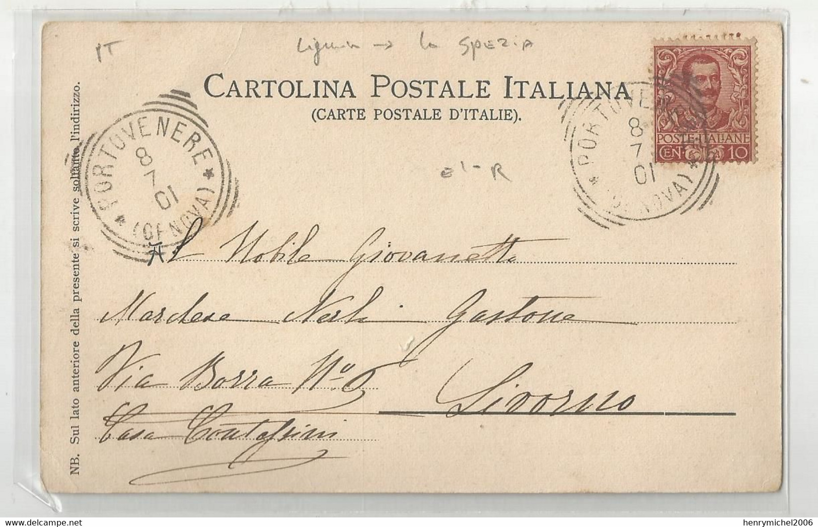 Italie Italia Italy  Liguria  La Spezia Golfo Della ..s Terenzio E Bagni 1901, Ed Cartoleria Milano - La Spezia