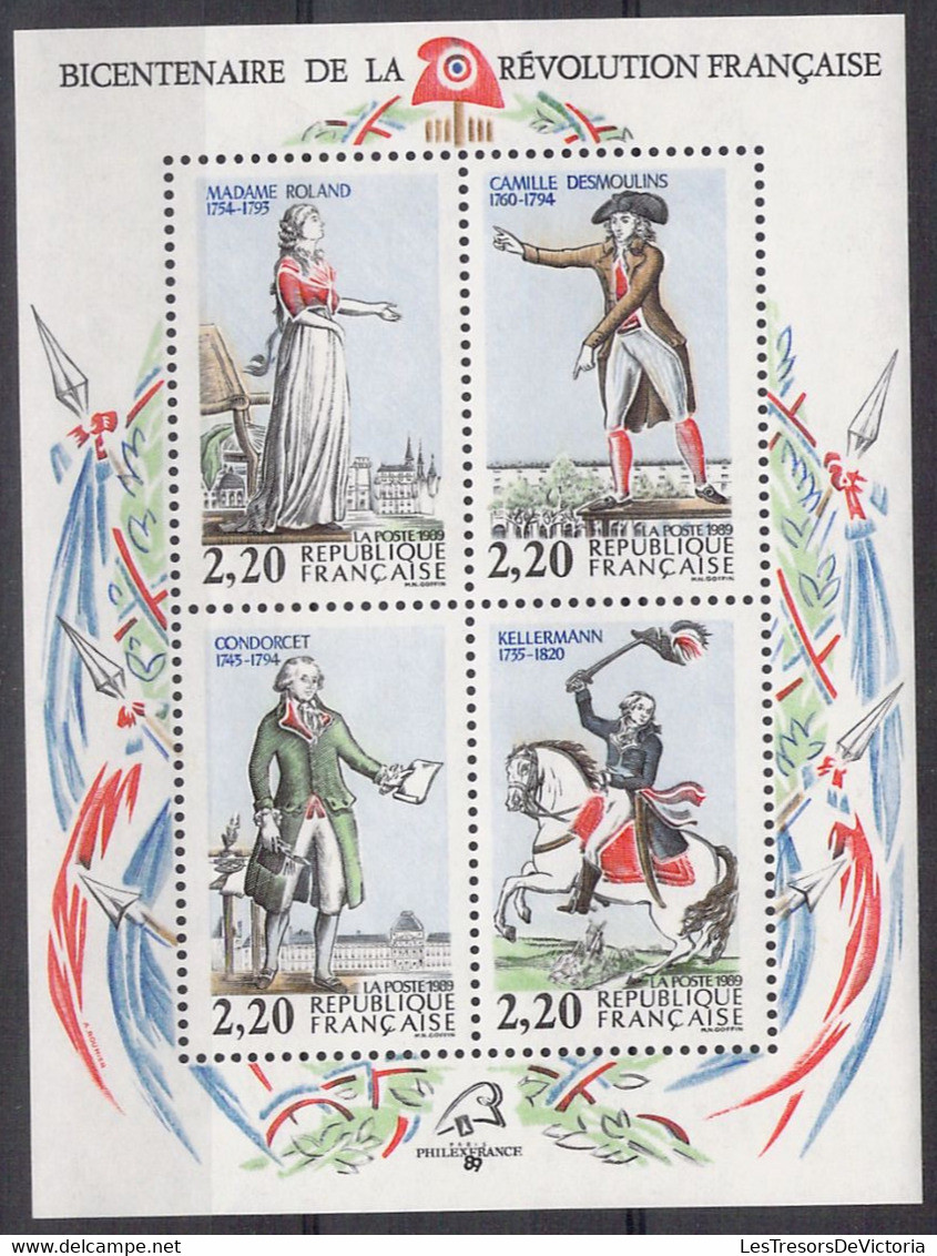 France – 1989 – Bloc – Bicentenaire De La Révolution Française - Bloc Souvenir - Bloques Souvenir