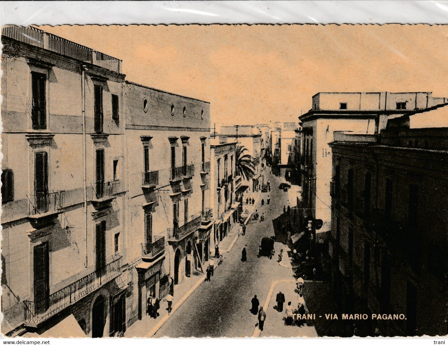 TRANI - Via Mario Pagano - Cartolina Orignale Anni '50 - NUOVA - - Trani