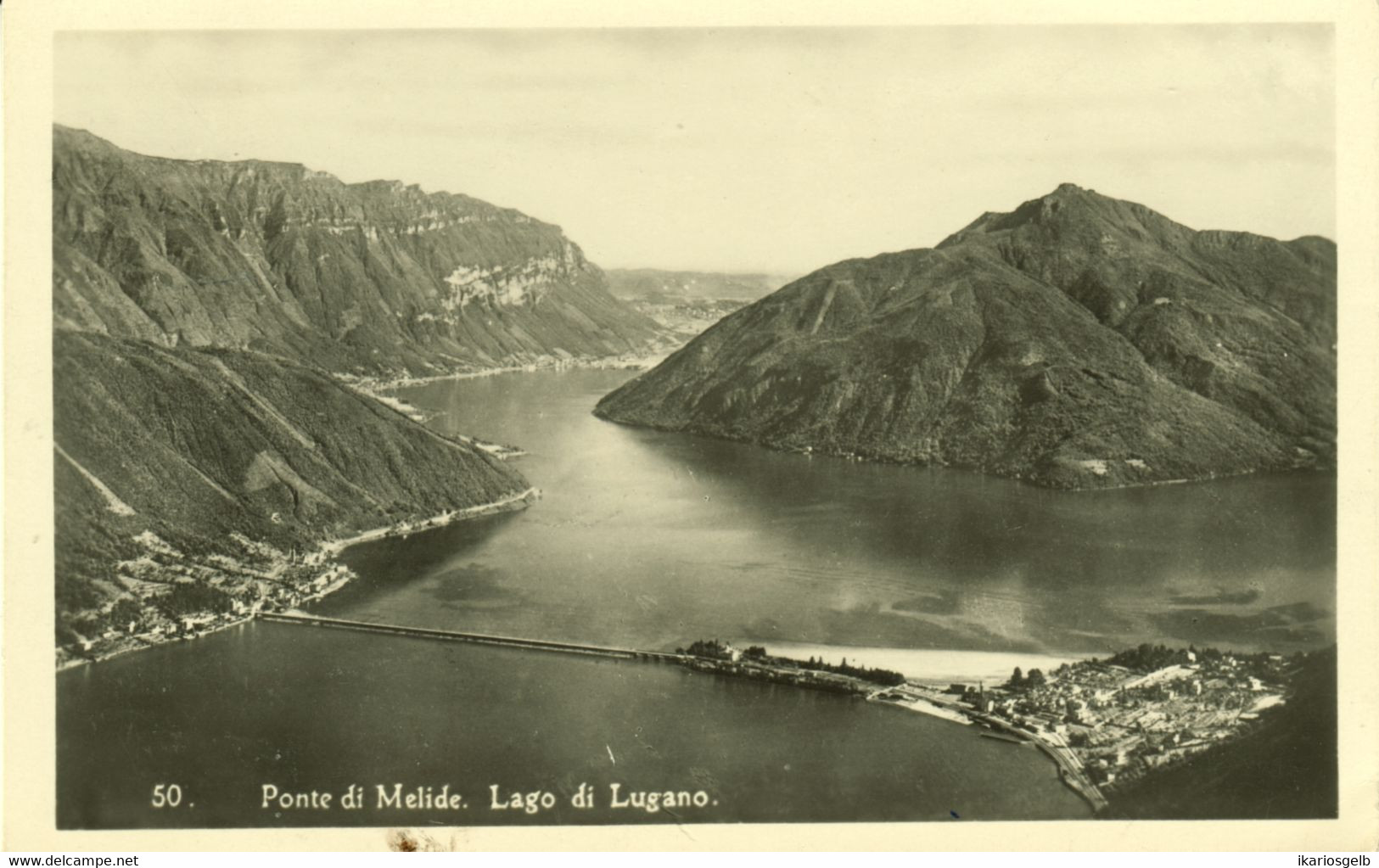Lugano Ticino 1934 " Lago Con Ponte Di Melide " Ausland-Bedarf Mit 10Rp Tell > Stuttgart - Melide