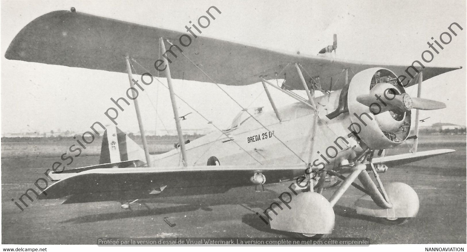 PHOTO RETIRAGE REPRINT AVION AIRCRAFT AVIATION    BREDA 25 - Aviation