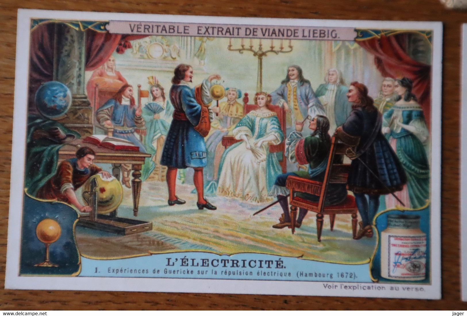 6 Chromos Anciens  LIEBIG L'Electricité Avec Pochette Lot 5 - Liebig