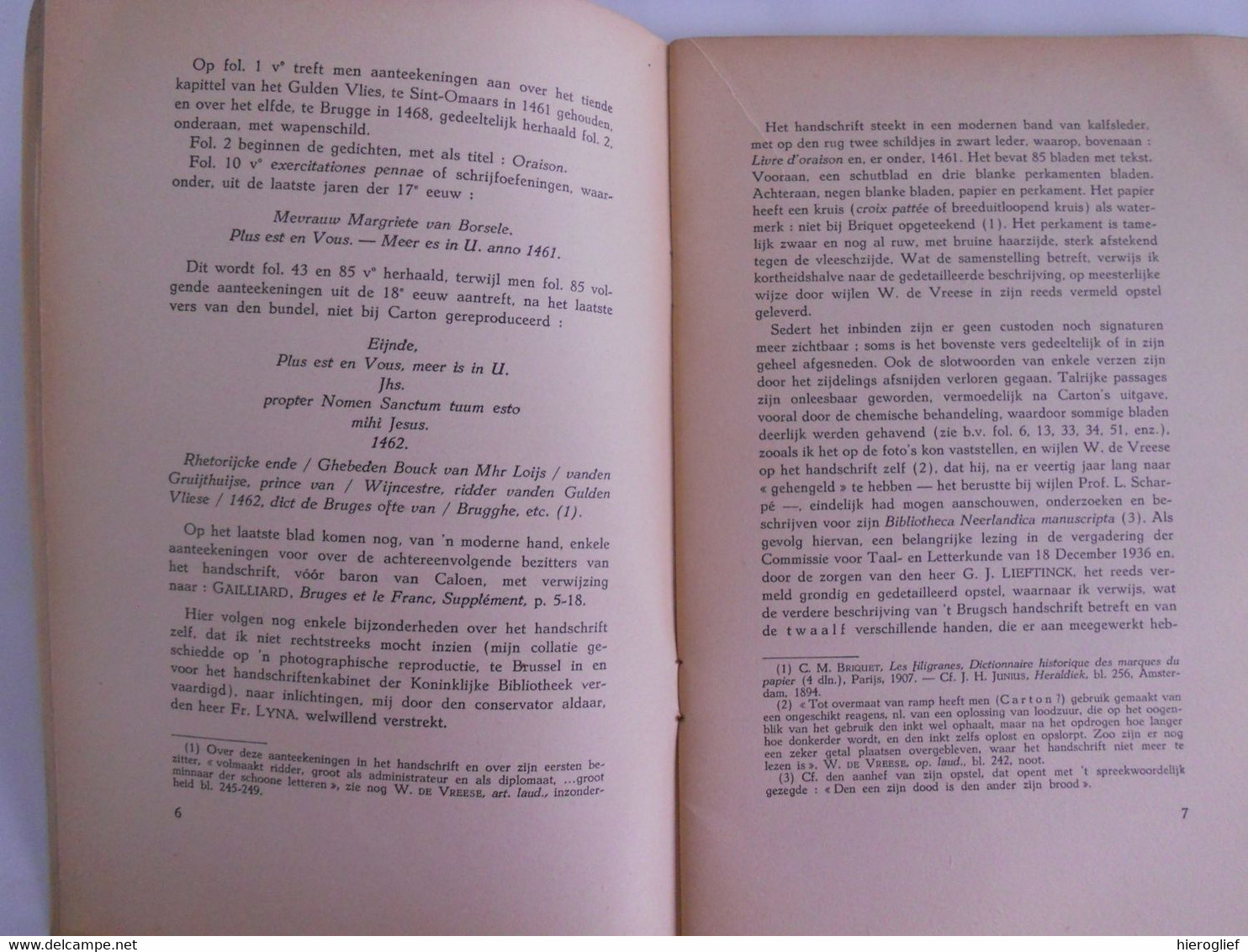 GRUUTHUSE HANDSCHRIFT - Tekstverbeterende Aanteekeningen Op Oudvlaamsche Liederen & Gedichten Dr Jan-Fr. Gessler Brugge - Histoire